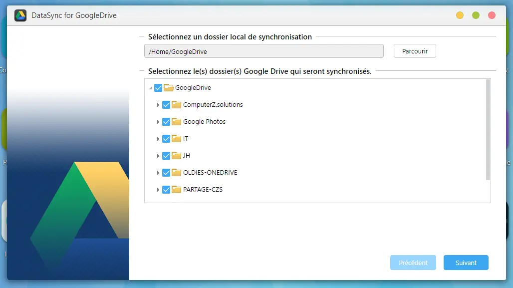 Asustor - DataSync for Google Drive droits